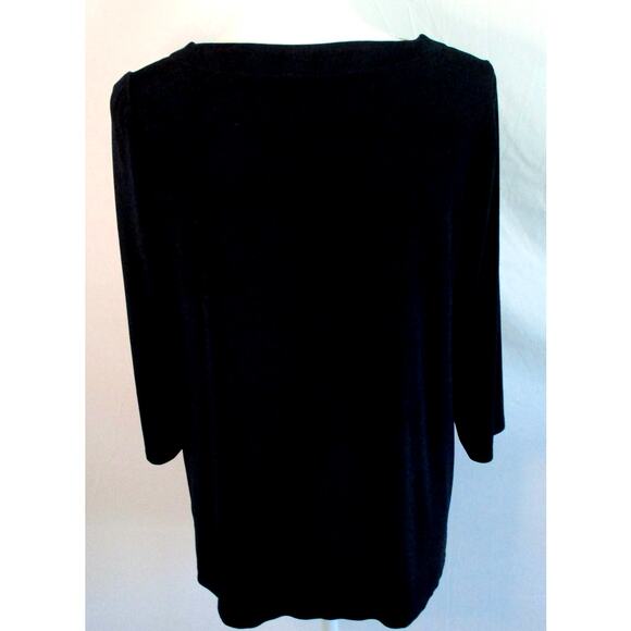 Travelers By Chico's Women's Blue Long Sleeve Stretch Gromet Neck Shirt Size S. - Picture 5 of 11